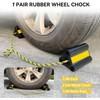 Vacallity Wheel Chocks for RV Trailer Car Truck, Upgrade Rubber