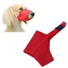 Doggie Style Store Red Soft Nylon Dog Pet Puppy Muzzle 7 Sizes Adjustable Head Strap Prevent Chewing Biting Stop Barking Mask Mouth Cover Size 1