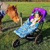 BundleBean Children’s Wheelchair Cosy – Fleece‑Backed Waterproof Nylon, Front Hand-Warming