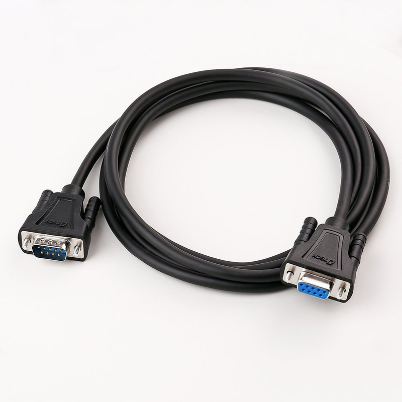 DTech 5ft RS232 Serial Cable Extension Male to Female 9