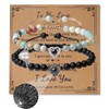 Taoluwin Couples Bracelets, Magnetic Heart Accessories, Unique Beads Projecting "I