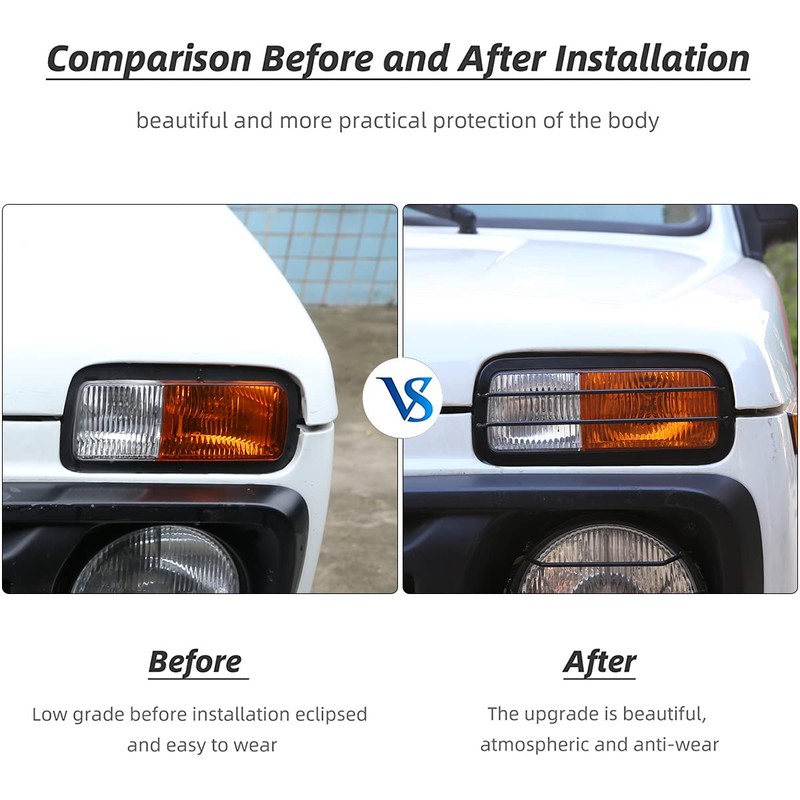 2 x Aluminum Alloy Front Fog Lamp Protector Frame Trim