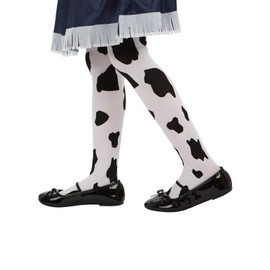Smiffys 53126, Cowgirl Cow Print Tights, Girls, One Size
