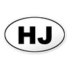 CafePress HJ Hunter Jumper Euro Oval Sticker Oval Car Bumper Sticker