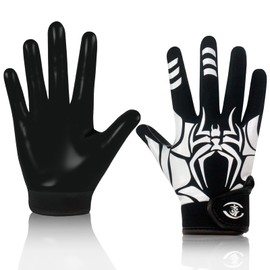 LynsaTac Youth Football Gloves for Ages 5-12 - Enhanced Ball Control, Durable & Affordable Sport Gear,Big White Spider