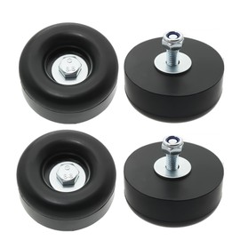 PWEOW Heavy Duty Rubber Anti Vibration Feet for Generators, Pressure Washers, Air Compressors and Pumps Rubber Foot Pads,1 X 2.5 in,with Screw Kits, 4-Pack