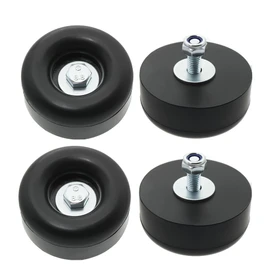 PWEOW Heavy Duty Rubber Anti Vibration Feet for Generators, Pressure Washers, Air Compressors and Pumps Rubber Foot Pads,1 X 2.5 in,with Screw Kits, 4-Pack