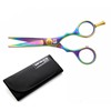 Moustache Scissors, Moustache Grooming Scissors, Extremely Sharp – Multicoloured, 13 cm, with Case