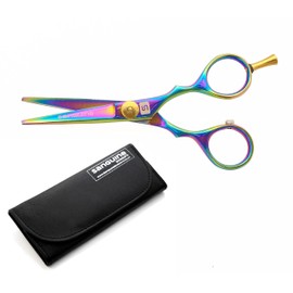 Moustache Scissors, Moustache Grooming Scissors, Extremely Sharp – Multicoloured, 13 cm, with Case
