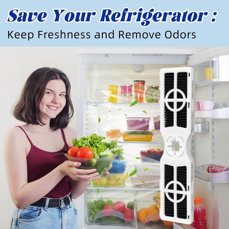 4 Pack FRGPAAF2 Air Filter, Refrigerator Air Filter Compatible with