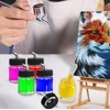 Langlengtec 10pcs 18cc Glass Airbrush Bottles Kit with Adapter Caps