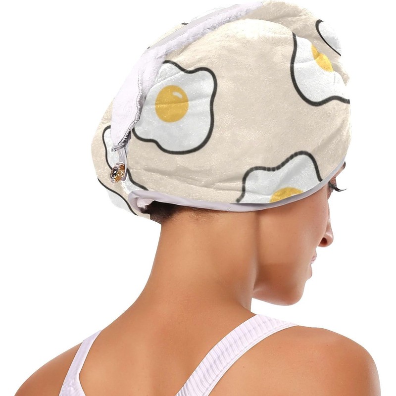 Toalla de microfibra para el cabello con botón absorbente y