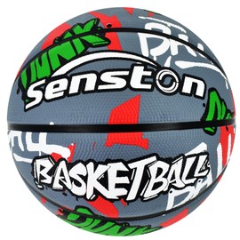 Senston 29.5" Basketball Outdoor/Indoor Basketball Ball Size 7 Bubber Basketballs for Mens Basketball with Pump