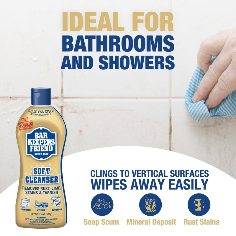 Bar Keepers Friend Soft Cleanser Liquid (2 x 13 Ounce)