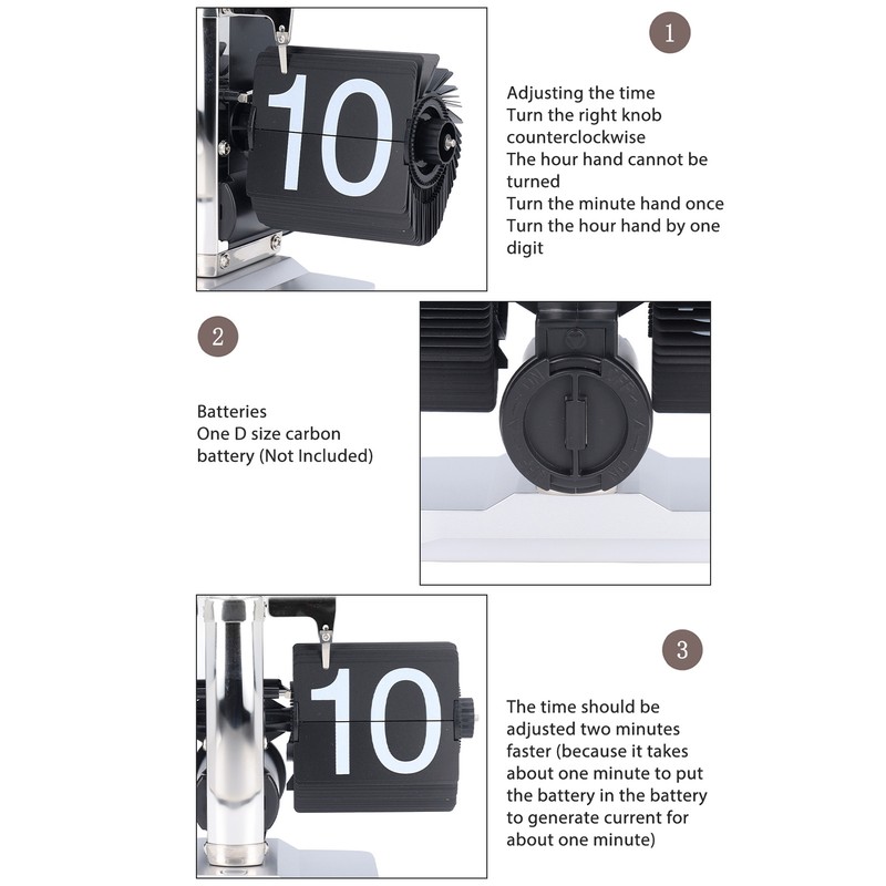 Retro Flip Down Clock Innovative Light Luxury Simple Design Flip