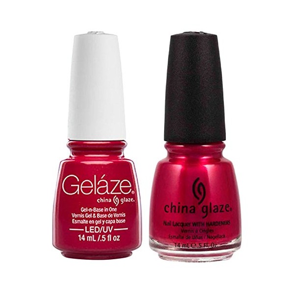 China Glaze Gelaze Tips and Toes Nail Polish, Sexy Silhouette, 2 Count