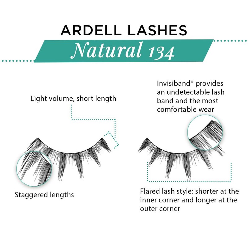 Ardell Natural Lashes False Eyelashes 134 Black (4 pack)