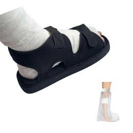 Post Op Shoe for Broken Foot,Adjustable Medical Walking Boots,Fracture Shoes,for Foot Injuries,Postoperative,Orthopedic Rehabilitation Cast Shoes for Fractures and Sprains,Closed Toe Post-Op Shoes,S