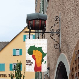 African American Black History Month Garden Flag Decoration Sided Banner 12x18 Decor Welcome Yard Party Home Gifts Outdoor Indoor Holiday Porch Flags