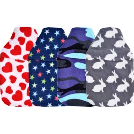 Vagabond Bags Red Hearts 2 Litre Hot Water Bottle and Cover