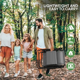 Athena Collection 29'' Outdoor Lounge Chairs Set of 3, Portable Camping Reclining Chairs and Table Foldable Zero Gravity Chairs with Pillow, Tray, Patio Furniture Set for Lawn, Garden, Beach, Gray