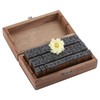 70PCS Vintage Wood Alphabet Rubber Stamps Set in Reusable Wooden