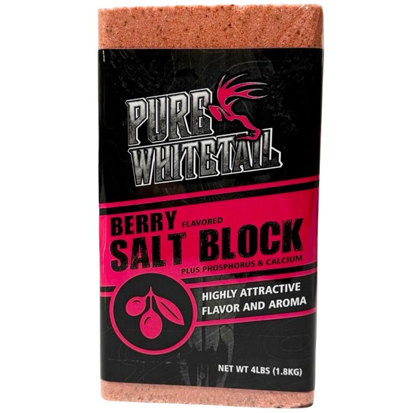 Pure Whitetail Berry Flavored Salt Block | Hunting & Backyard