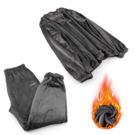 LACOFIA Women Men Pyjamas Sets Warm Fleece Loungewear Ladies Pjs Long Sleeve Nightwear Winter Couples Pajamas Gray S