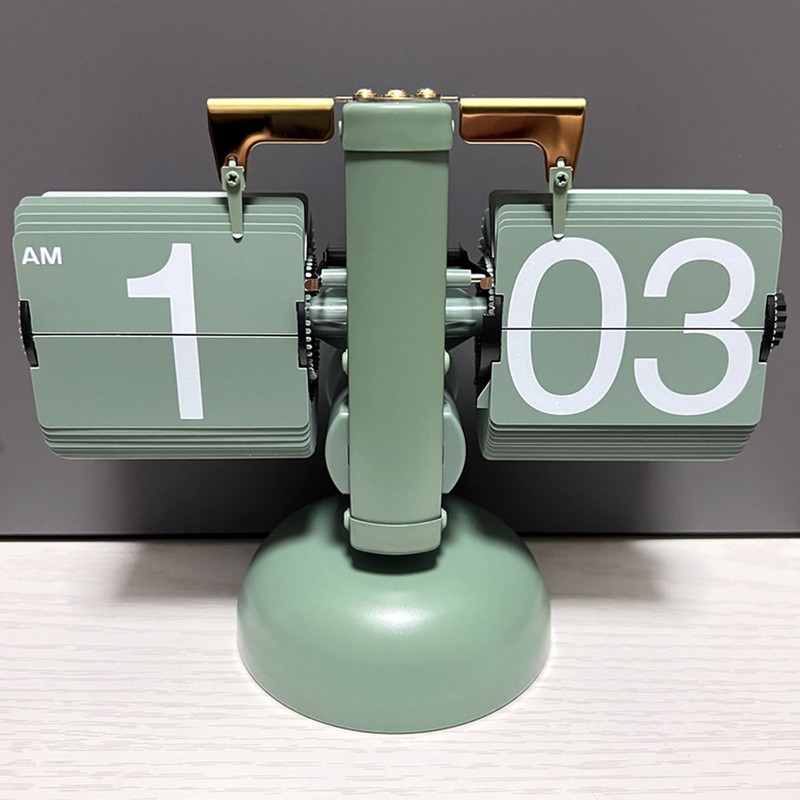 Retro Flip Down Clock with Reminder Timer Stable Accuracy Creative