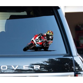 Noriyuki Haga (41) _2 cornering Cartoon effect funny Decal Sticker Car, Van, Laptop, Doors or Walls ideal for Camper Vans, Caravans Cars and Vans National Pride