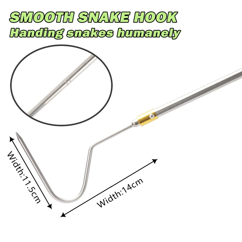 Yorikyas 64 inch Snake Catcher Hook Stick Tongs Grabber Handling
