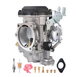 SVKZGFZ CV40 Carburetor & Intake Manifold for Harley Davidson Sportster XL 883 1200/ Softail/Touring/Dyna FXR/Road King Carb (with Fuel Filter + Spark Plug + Jets)