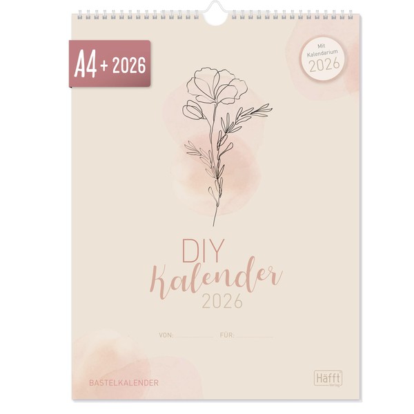Häfft® Craft Calendar 2026 A4 + "Dainty Flower" Photo Calendar