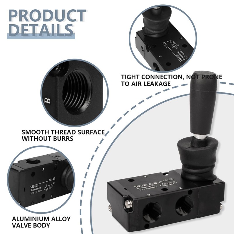 Innfeeltech 1 x Air Hand Lever Actuated Valve 3-Way 2-Position