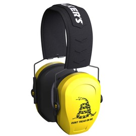 Walker's Game Ear Razor Passive - Yellow - Black Don't Tread on Me Logo, Yl Dtom, Large