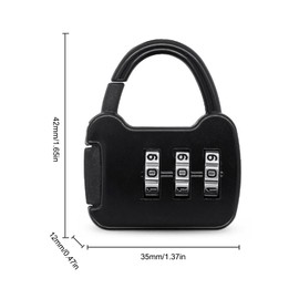 Amexo Pack of 6 Small Combination Lock, Mini Luggage Lock for Travel, 3 Digit Suitcase Lock with Combination Code, Zinc Alloy, Colourful Padlock for Travel Bag, Locker, Door Cabinets