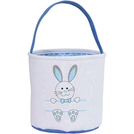 Generic Easter Basket (Blue) - Easter gift for your kids or for Easter Decoration. Decorated with cute Bunny design. (Blue), D1-Purple