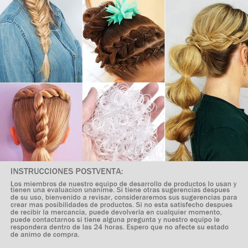 Mythya 2000 Piezas Ligas para Cabello, Niña Goma de Pelo