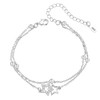 XOEMEL Silver Star Bracelet Sterling Silver Bracelet for Women Layered