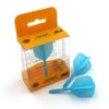 CUESOUL Integrated Dart Shaft and Flights Blue with Pattern Design