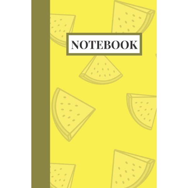 Notebook: Cute Yellow watermelons Notebook Blank Lined