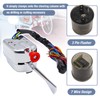 Saihisday Universal Turn Signal Switch with Flasher, 12V Chrome Street