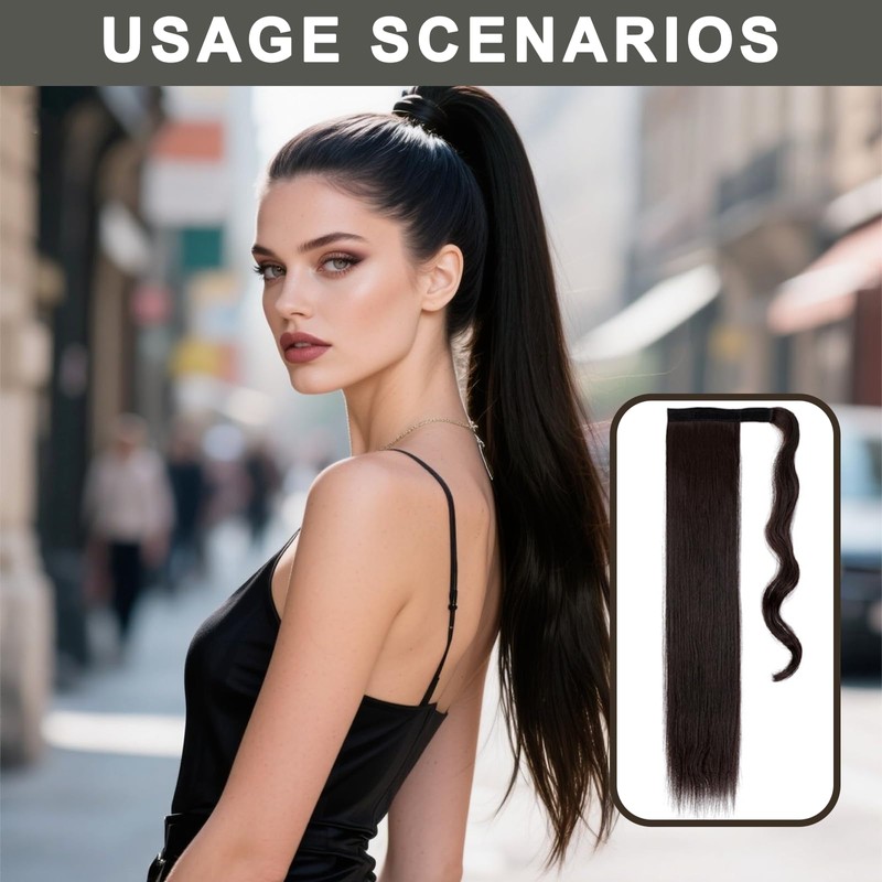 Xgvzs 1Pcs ponytail extension Straight Synthetic Hairpieces for Girls Date