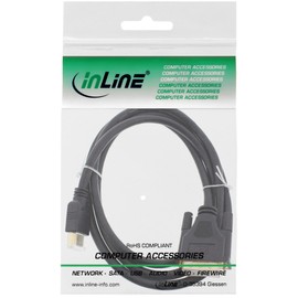 INLINE HDMI-DVI Cable HDMI Male to DVI 18+1 Male Gold-Plated Contacts 1.5 m