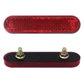 Aiyomi Pack of 2 87 x 21 x 8 mm Red Rectangular Reflector with Screws Rear Reflector Cat's Eye for Motorcycle Bicycle Multifunctional Scooter M5 Screws E4