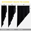 NICETOWN Blackout Window Treatment Pole Pocket Kitchen Tier Curtains- Tailored