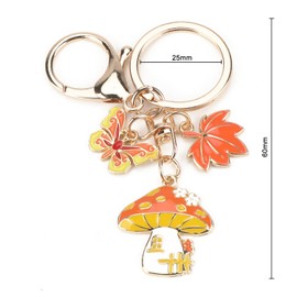 OBEISN Creative Keyring Small House with Mushroom, Cute Gift for Women, Birthday Surprise for Girlfriend, Birthday Gift for Women, Gifts for Mum, Girlfriend Gift, silver
