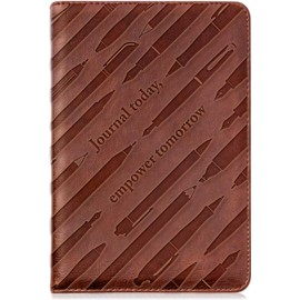 SOHOSPARK Inspirational Writing Refillable Faux Leather Journal, Mens Journal, 6x8.75 Vegan Lined Writing Journal for Women and Men