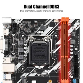 B75-G LGA 1155 Motherboard, DDR3, M.2, VGA, DVI, HDMI, USB 3.0, USB 2.0, M ATX Gigabit Desktop Motherboard, Compatible for 2nd and 3rd Generation Processors