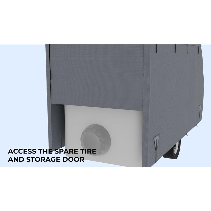 GEARFLAG Fiberglass Travel Trailer Camper Cover Fits 8-10ft - Multi-Layers,